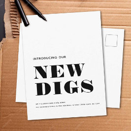 新しいDIGSシンプルモダンミニマル動 案内ポストカード
