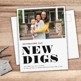 新しいDIGSシンプル写真モダン移ミニマル動 案内ポストカード