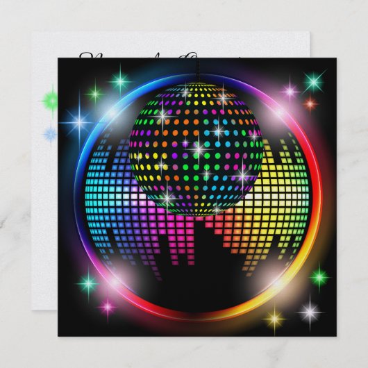 新しいDISCOパーティー/大晦日 招待状 (正面/裏面)