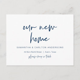 新しいDream Homeアドレスのお知らせモダン、 ポストカード