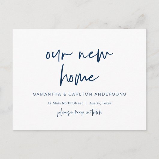 新しいDream Homeアドレスのお知らせモダン、 ポストカード (正面)