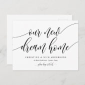 新しいDream Homeアドレス、Moving Announcement ポストカード (正面/裏面)