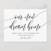 新しいDream Homeアドレス、Moving Announcement ポストカード (正面)