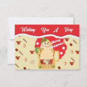 新しいEggnogクリスマスカード ノートカード (正面)