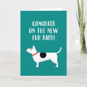 新しいFurbaby Dogおめでとうグリーティングカード カード (正面)