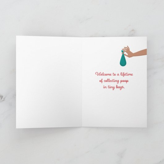 新しいFurbaby Dogおめでとうグリーティングカード カード (内部)