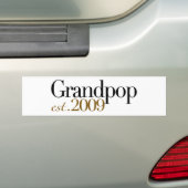 新しいGrandpop米国東部標準時刻2009年 バンパーステッカー (車上)