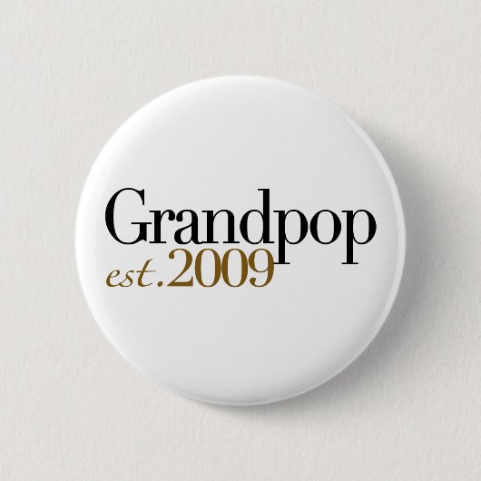 新しいGrandpop米国東部標準時刻2009年 缶バッジ (正面)