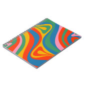 新しいGrooveレトロトリップ(幻覚体験)のようなカラフル抽象芸術 ノートブック (左側)