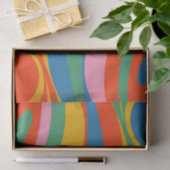 新しいGrooveレトロトリップ（幻覚体験）のようなカラフル抽象芸術 薄葉紙 (ギフト)