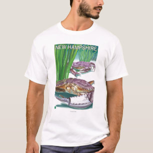新しいHampshireCrabおよび漁師 Tシャツ