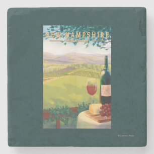新しいHampshireWineの国場面 ストーンコースター