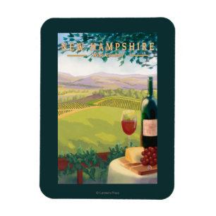 新しいHampshireWineの国場面 マグネット