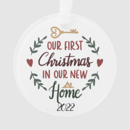 新しいHome 2022の初めてのクリスマスを保存 オーナメント