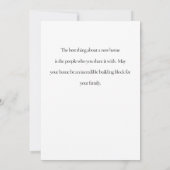 新しいHome Wishesグリーティングカード カード (裏面)