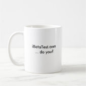 新しいiBetaTest.comの1顔のマグ! コーヒーマグカップ (左)