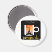 新しいJavaPodzローストフランスのマグネット マグネット (正面/裏面)
