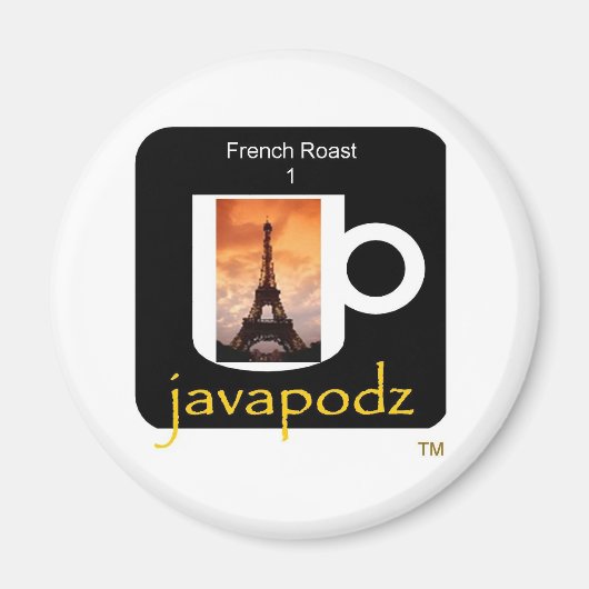 新しいJavaPodzローストフランスのマグネット マグネット (正面)