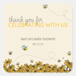 新しいMama-to-beeシャワーテーマ スクエアシール