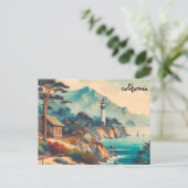 新しいmap californiaマス郵便はがき ポストカード (スタンド正面)