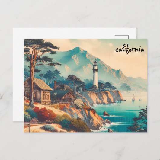 新しいmap californiaマス郵便はがき ポストカード (正面/裏面)