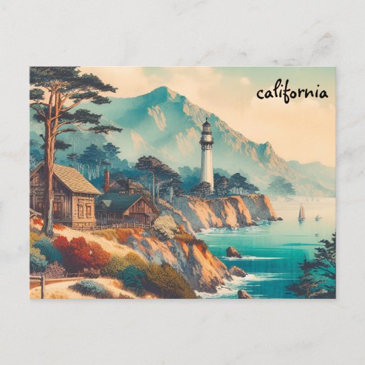 新しいmap californiaマス郵便はがき ポストカード (正面)