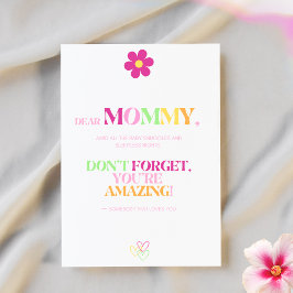 新しいMomsフローラのユニーク勇気付けられるカラフル サンキューカード