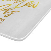 新しいMrとMrs(名前、日付、会場の追加)金ゴールド カッティングボード (角)