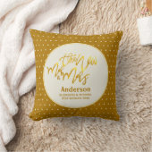 新しいMrとMrs（名前、日付、会場の追加）金ゴールド クッション (ブランケット)
