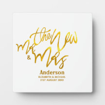 新しいMrとMrs（名前、日付、会場の追加）金ゴールド