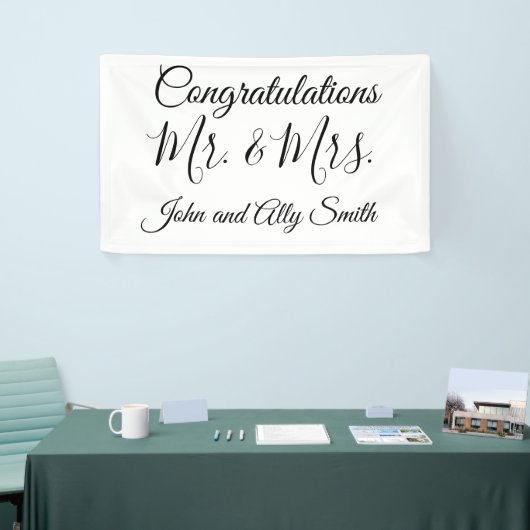 新しいmr.おめでとうおよびMrs.バナー 横断幕 (トレードショー)