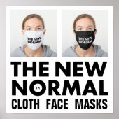 新しいNormal™ Cloth顔マスクポスター ポスター (正面)