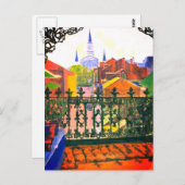 新しいO)Rレンドクォーターフランスのバルコニー葉書 ポストカード (正面/裏面)