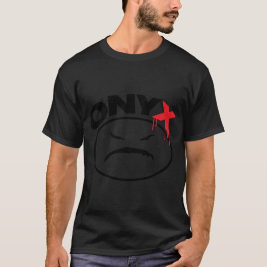 新しいONYXロゴラップのヒップホップ音楽Men_sホワイトブラック Tシャツ (正面)