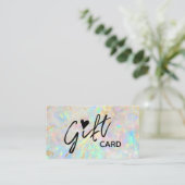 新しいopalテクスチャギフト証明書 名刺 (スタンド正面)