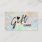 新しいopalテクスチャギフト証明書 名刺 (正面)