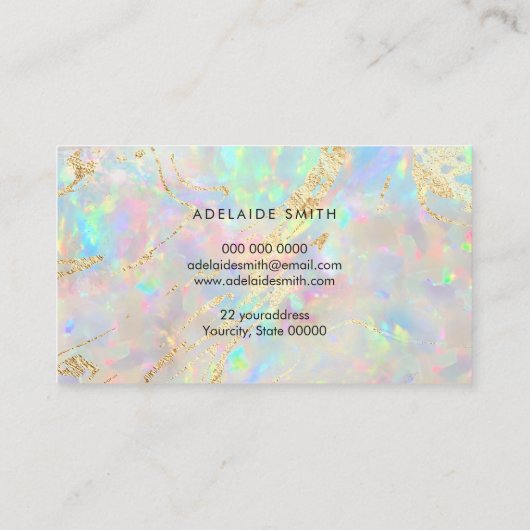 新しいopalテクスチャロイヤリティカード 名刺 (裏面)