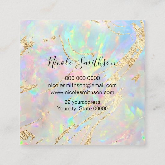 新しいopalデザインスクエア名刺 スクエア名刺 (裏面)