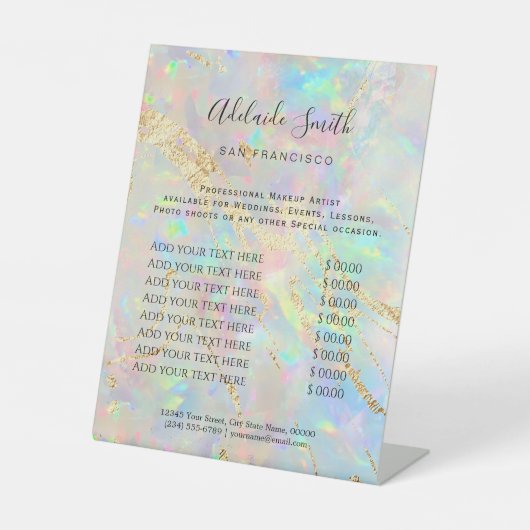 新しいopal価格表ペデスタル記号 台座サイン (正面)