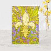 新しいOrleansWild Fleur de Leis カード (黄色い花)