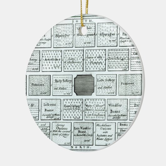 「新しいPからの完了された家庭菜園のためのデザイン、 セラミックオーナメント (左)