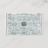 「新しいPからの完了された家庭菜園のためのデザイン、 名刺 (裏面)