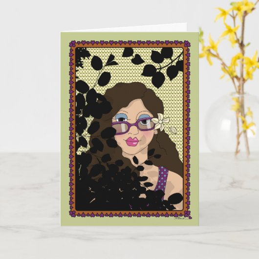 新しいPerspective_A_Greetingカード カード (黄色い花)