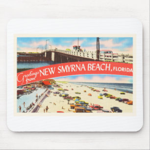 新しいSmyrnaのビーチのフロリダFL古い旅行記念品 マウスパッド