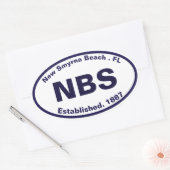 新しいSmyrnaビーチフロリダNBS海軍お土産 楕円形シール (封筒)