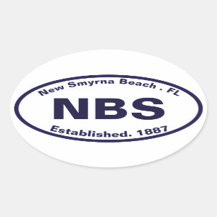 新しいSmyrnaビーチフロリダNBS海軍お土産 楕円形シール