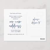 新しいSweet Home Address Announce、ポモダンー ポストカード (裏面)