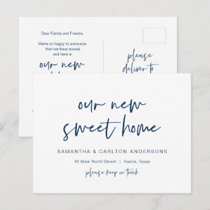 新しいSweet Home Address Announce、ポモダンー ポストカード