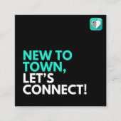 新しいTOWN、LET CONNECT スクエア名刺 (正面)