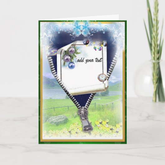 新しいWorld Greeting Cardを解凍する シーズンカード (正面)